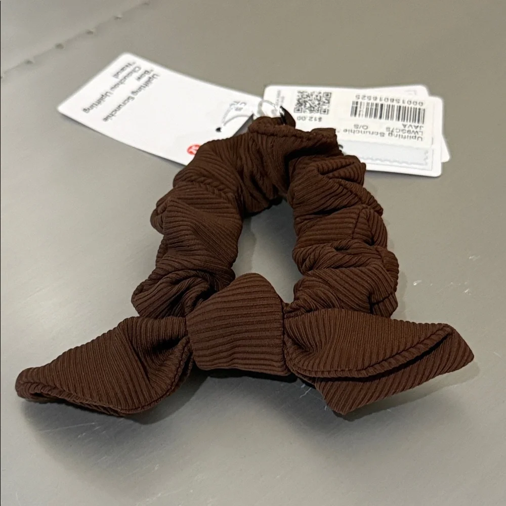Lululemon Uplifting Scrunchie Bow‎  Java Brown 🍂 NWT